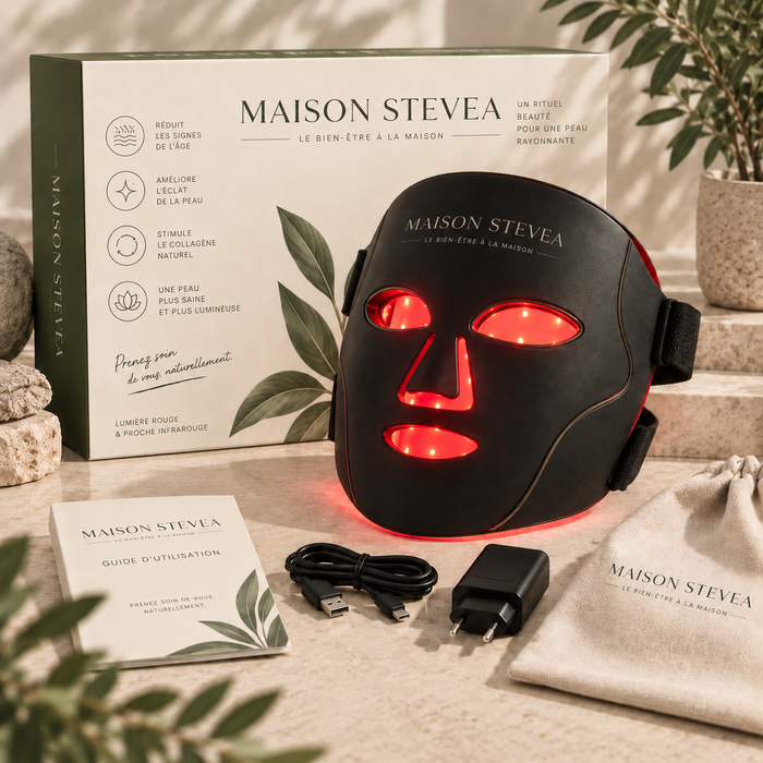 Masque LED Visage Maison Stevea™ – Lumière Rouge & Proche Infrarouge